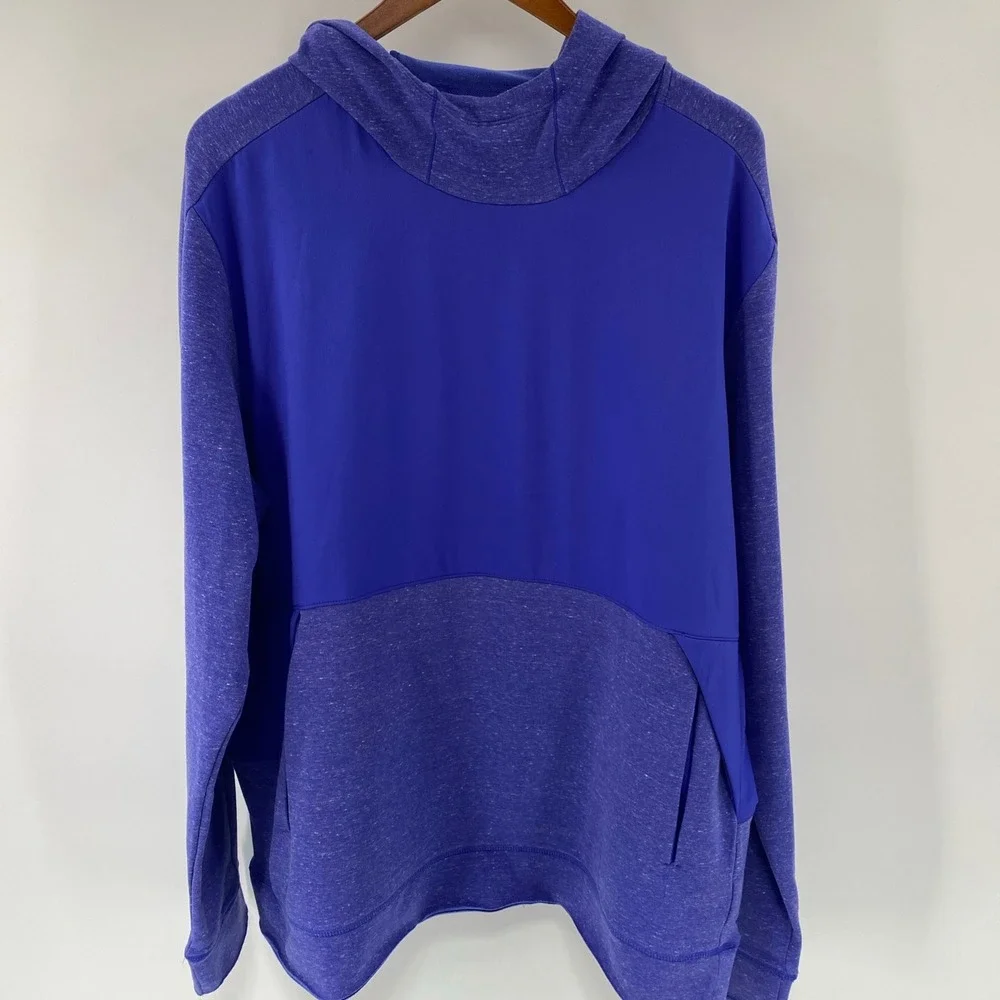 Nike‎ Yoga Dri FIT Hoodie Mens XL Blue Loose Fit Pullover Athleisure Sports Gym